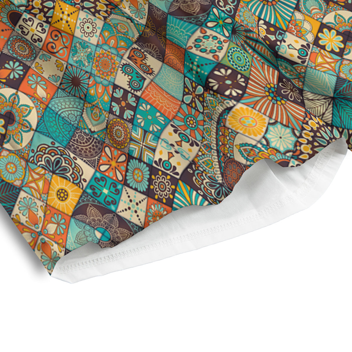 Bohemian Mandala Floral Vintage Print Pattern Men's Athletic Shorts