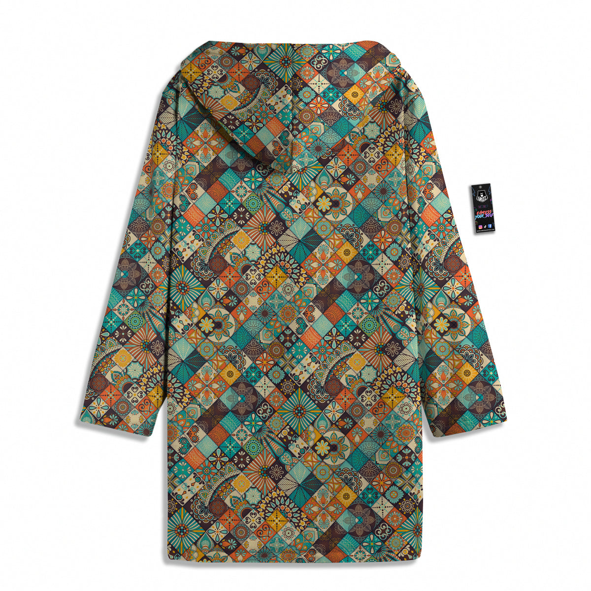 Bohemian Mandala Floral Vintage Print Pattern Men's Windbreaker Jacket-grizzshop