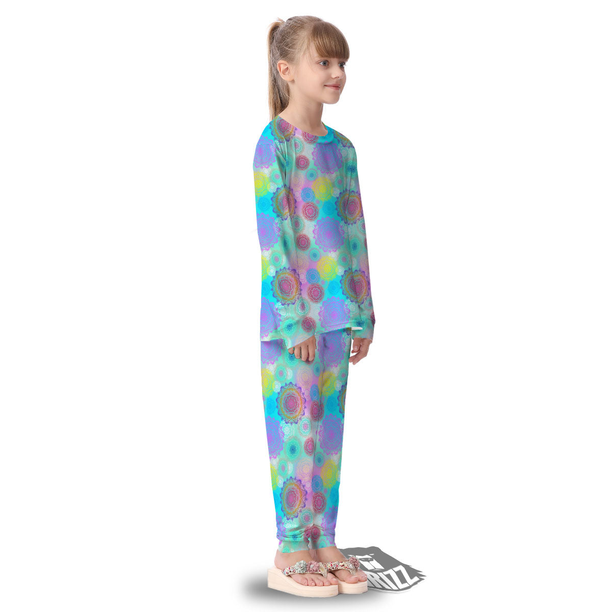 Bohemian Mandala Pastel Print Pattern Kid's Pajamas-grizzshop