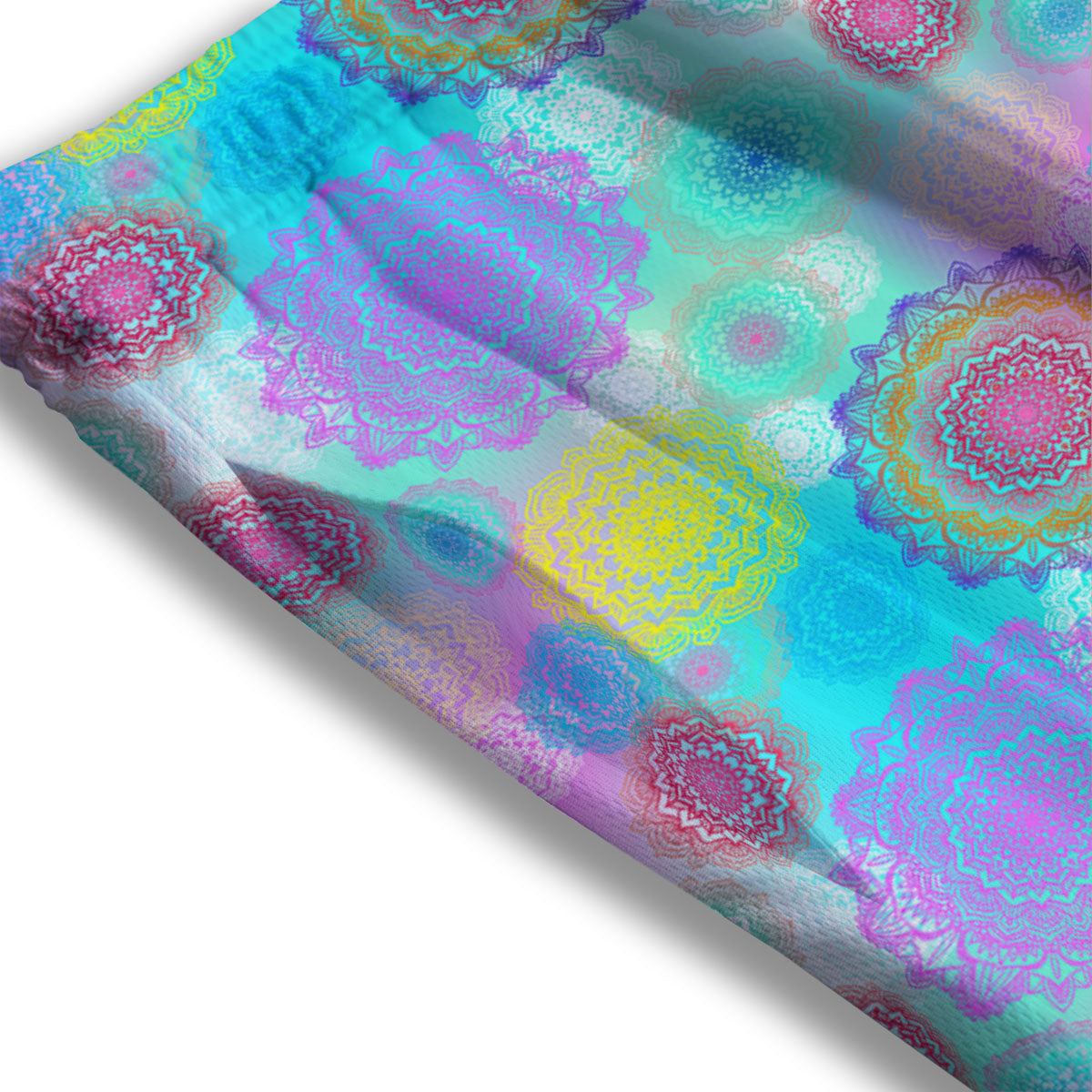 Bohemian Mandala Pastel Print Pattern Mesh Shorts