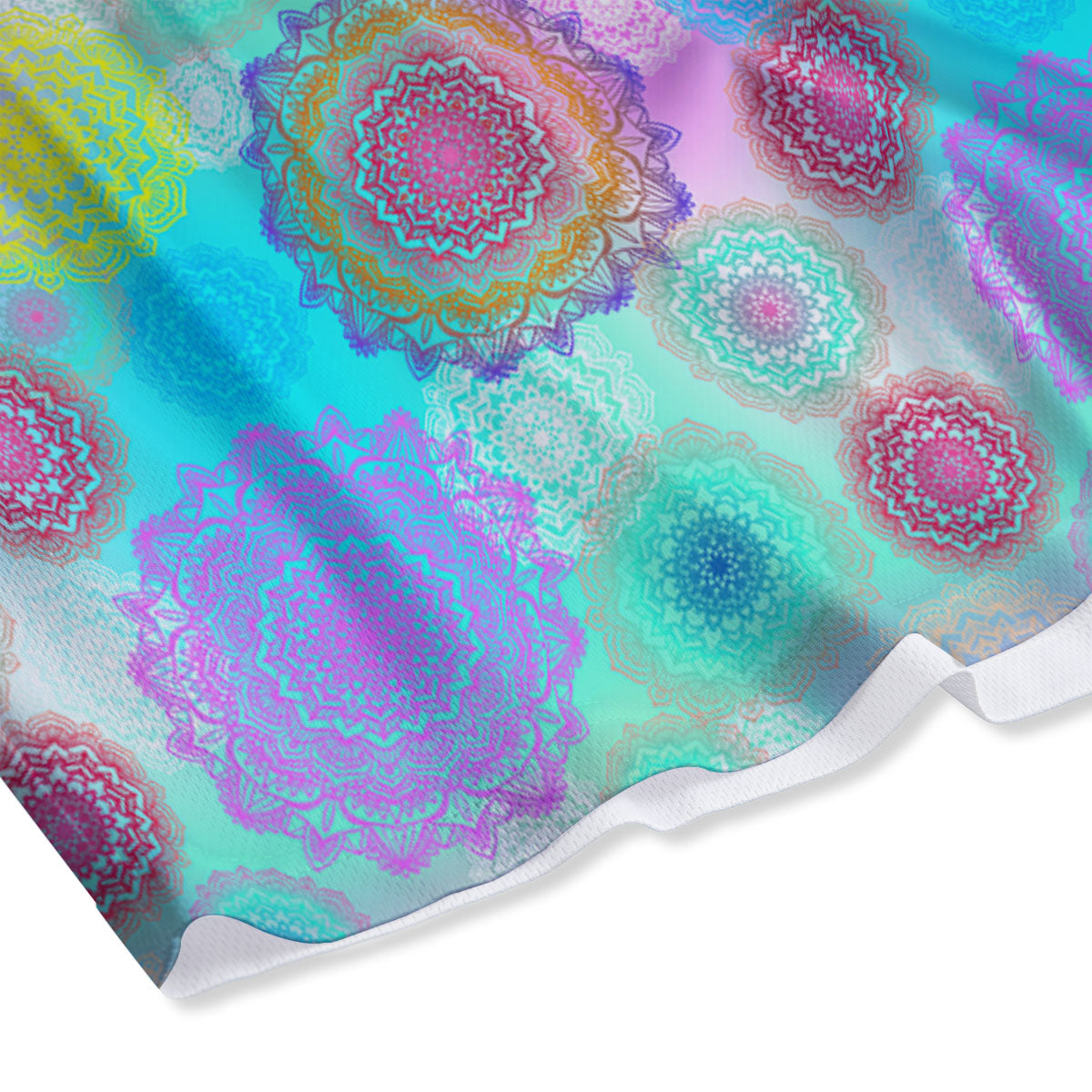 Bohemian Mandala Pastel Print Pattern Mesh Shorts