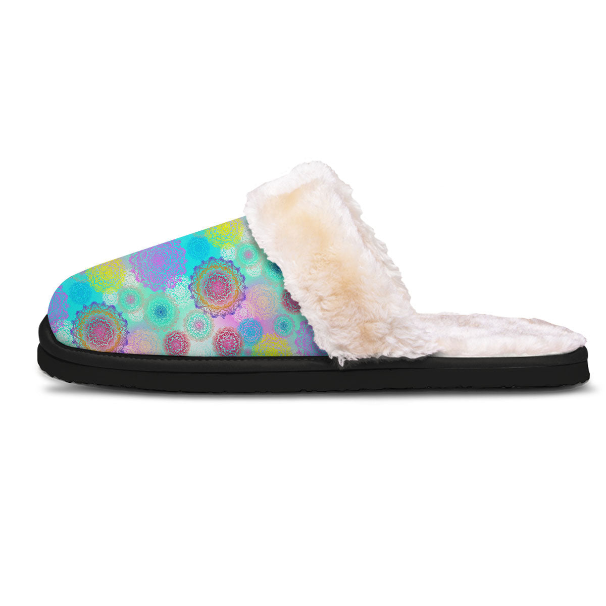 Bohemian Mandala Pastel Print Pattern Slippers-grizzshop