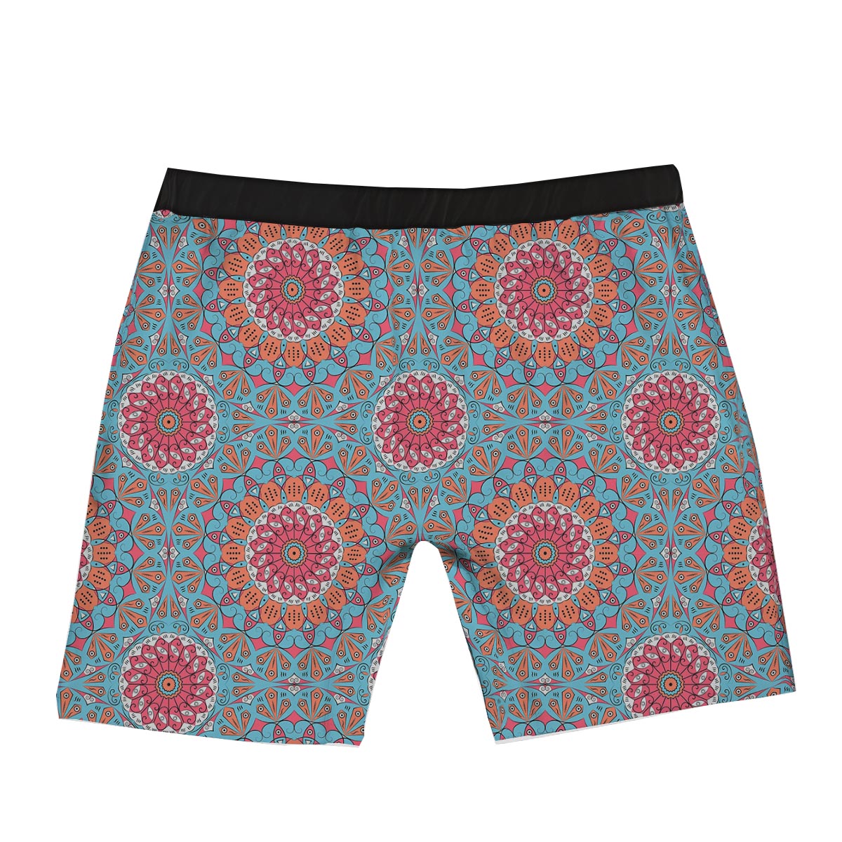 Bohemian Mandala Pink And Teal Print Pattern Boxer Briefs-grizzshop