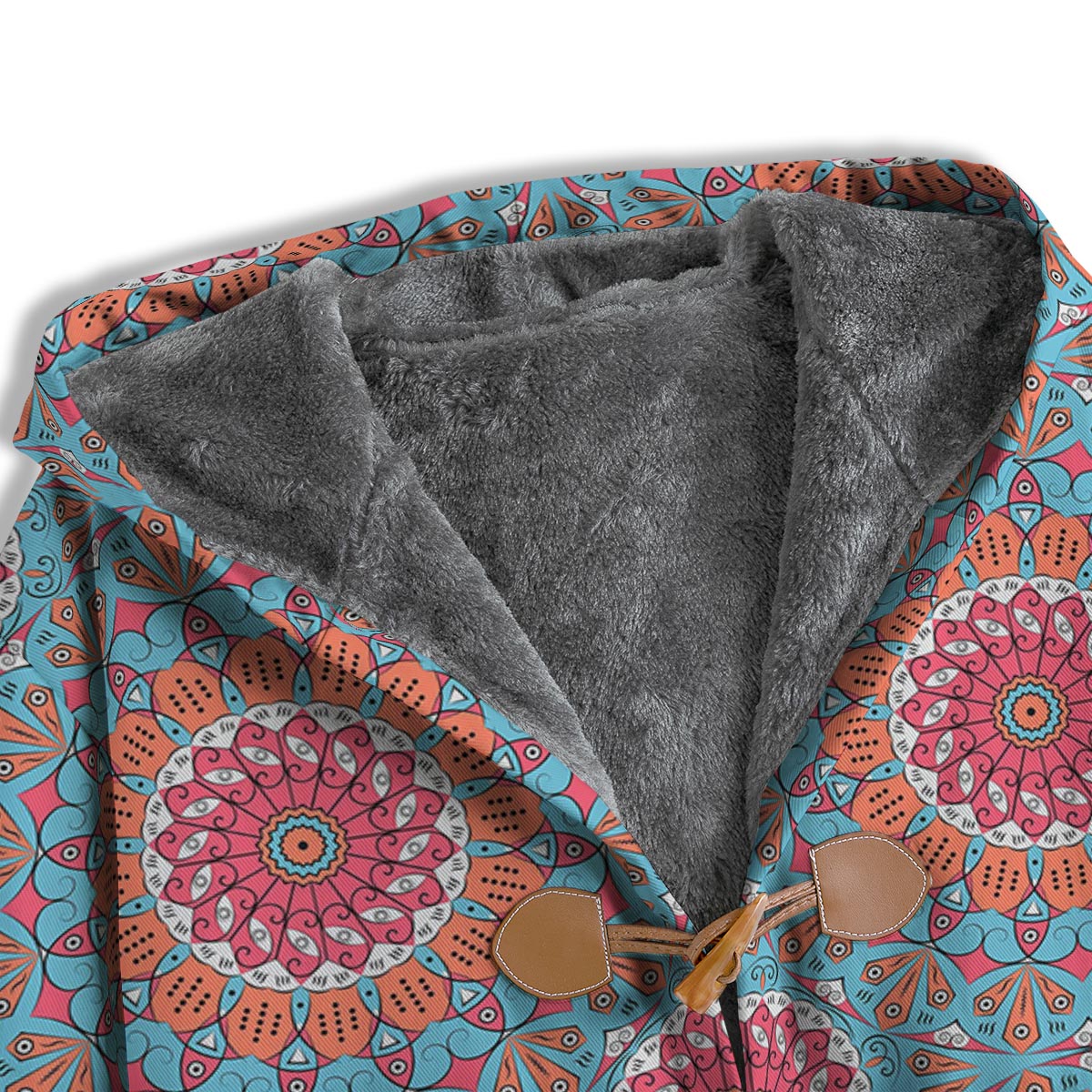Bohemian Mandala Pink And Teal Print Pattern Men's Windbreaker Jacket-grizzshop