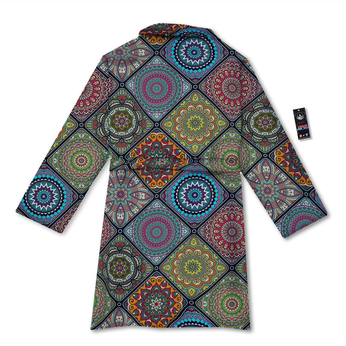 Bohemian Mandala Retro Print Pattern Bathrobe-grizzshop