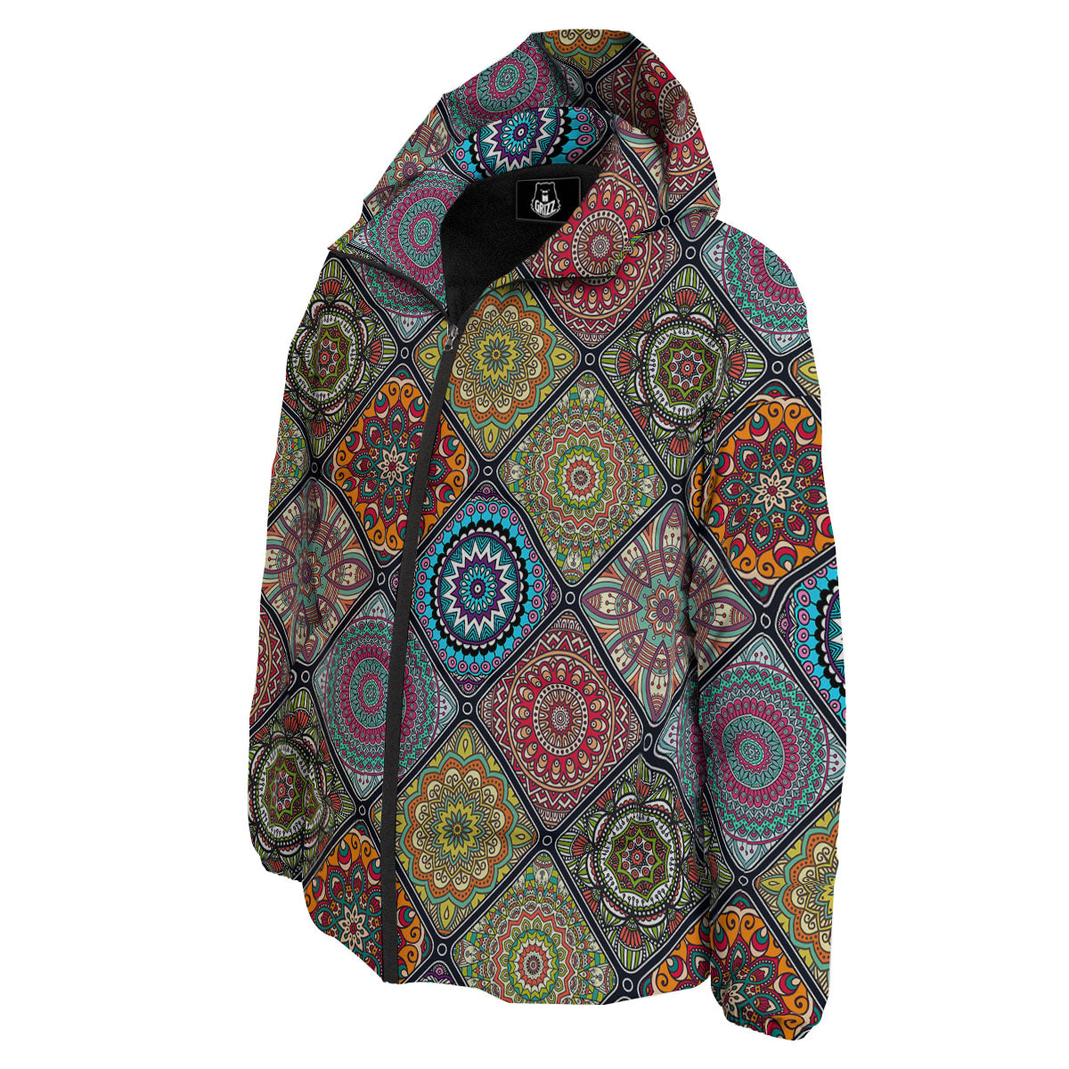 Bohemian Mandala Retro Print Pattern Down Jacket-grizzshop