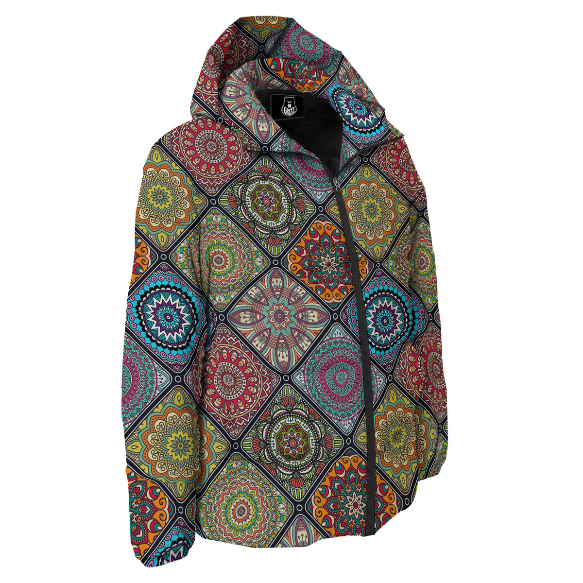 Bohemian Mandala Retro Print Pattern Down Jacket-grizzshop