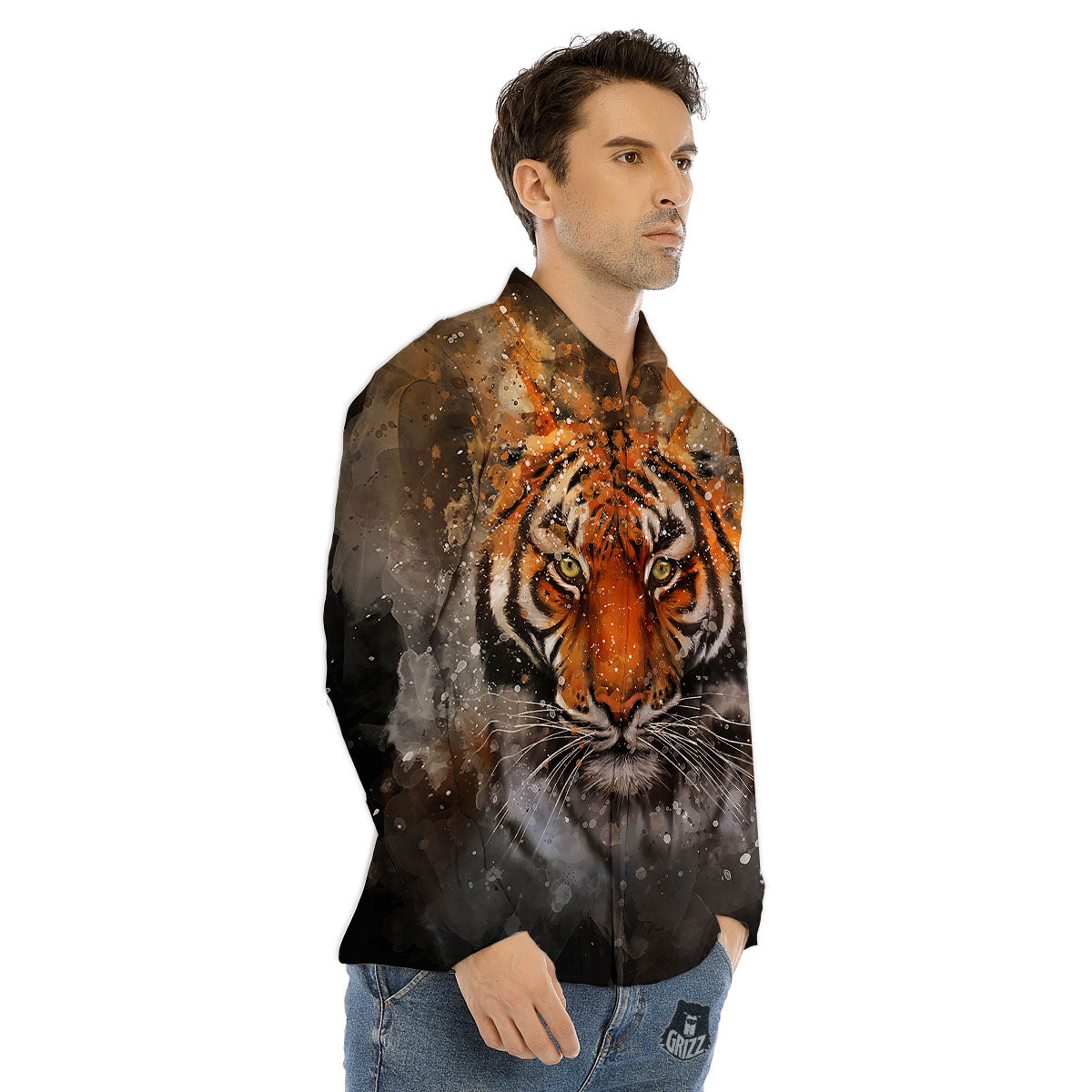 Bohemian Mandala Retro Print Pattern Men's Dress Shirts-grizzshop