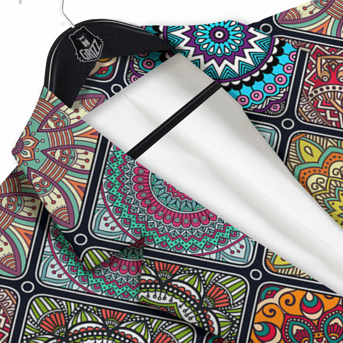 Bohemian Mandala Retro Print Pattern Men's Sport Coat-grizzshop