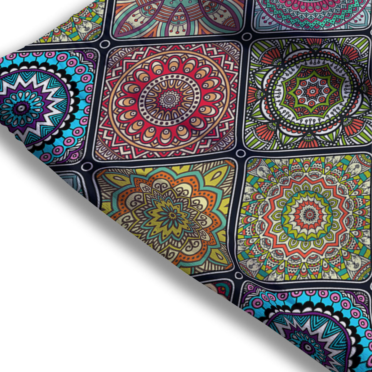 Bohemian Mandala Retro Print Pattern Mesh Shorts