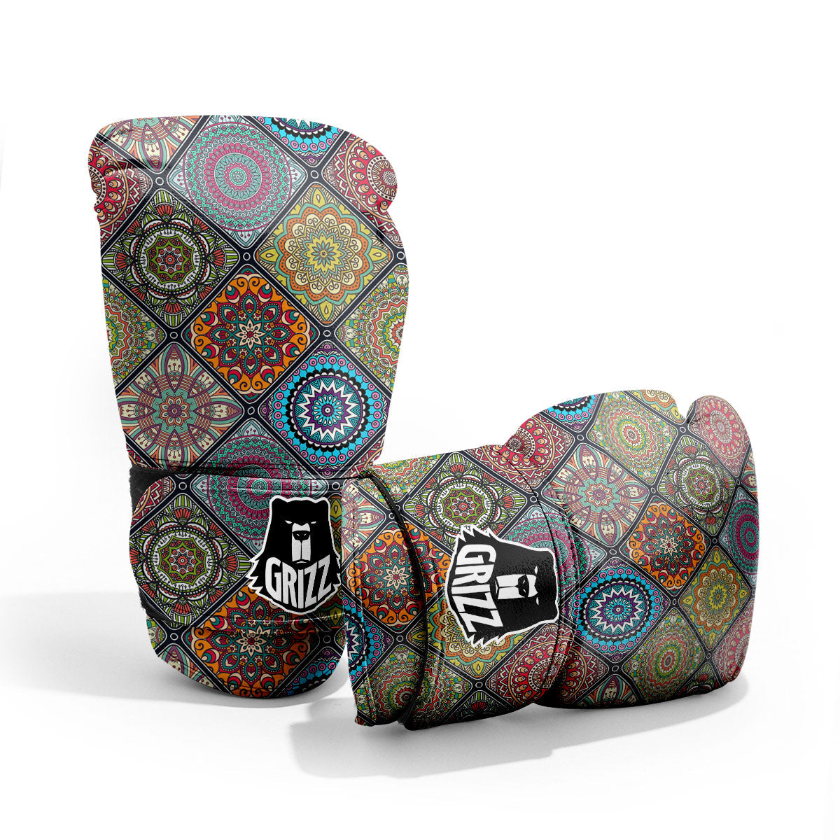 Bohemian Mandala Retro Print Pattern Pro Boxing Glove
