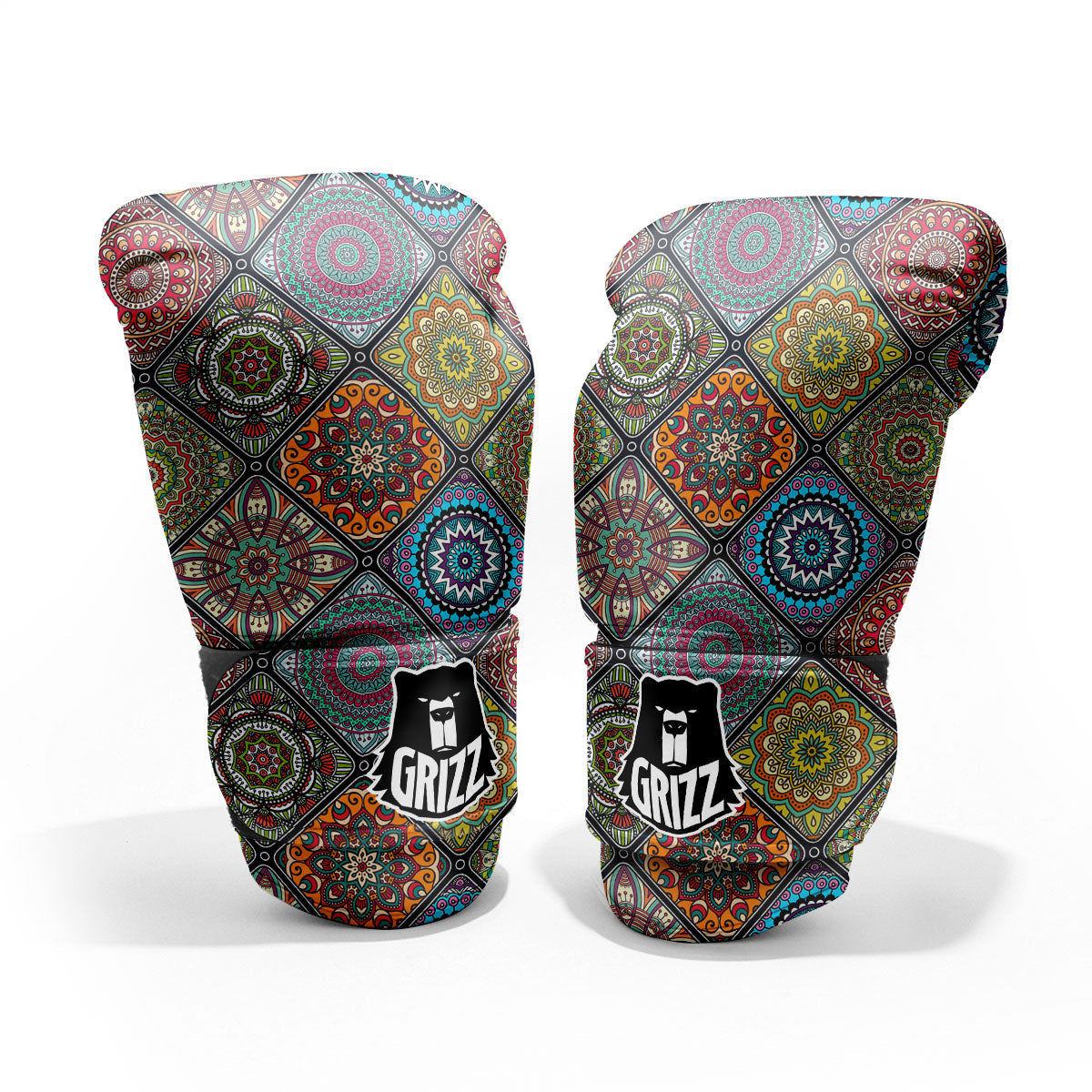 Bohemian Mandala Retro Print Pattern Pro Boxing Glove