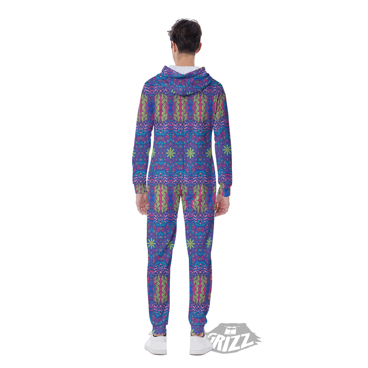 Bohemian Mandala Star Print Pattern Men's Jumpsuit-grizzshop