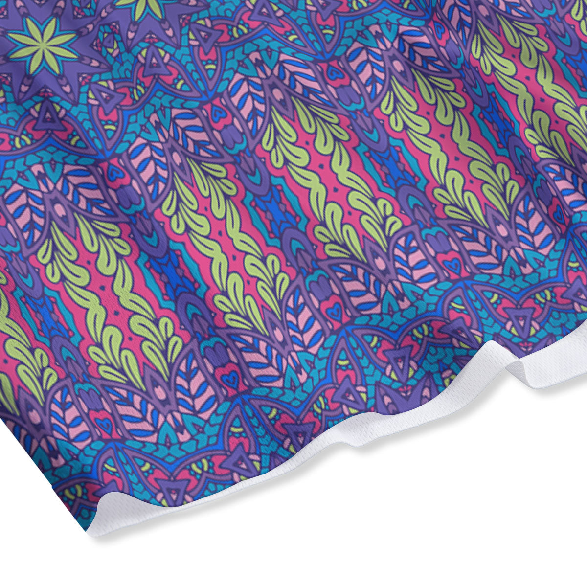 Bohemian Mandala Star Print Pattern Mesh Shorts