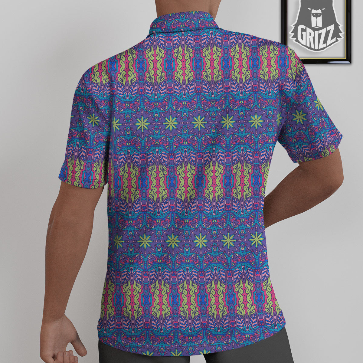 Bohemian Mandala Star Print Pattern Untucked Shirts-grizzshop