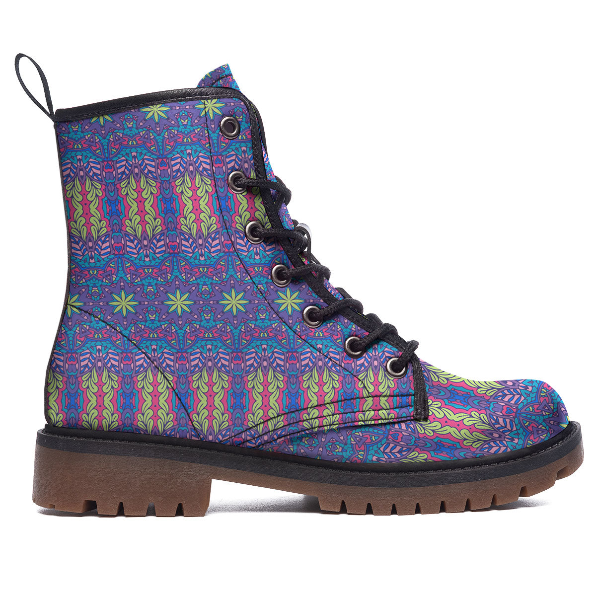 Bohemian Mandala Star Print Pattern Work Boots-grizzshop