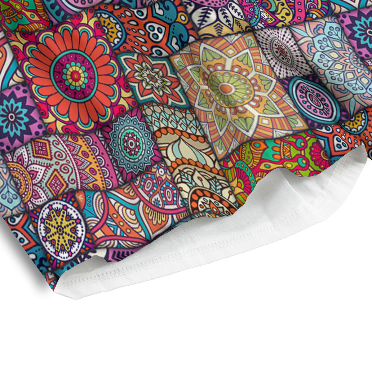 Bohemian Mandala Tile Print Pattern Men's Athletic Shorts