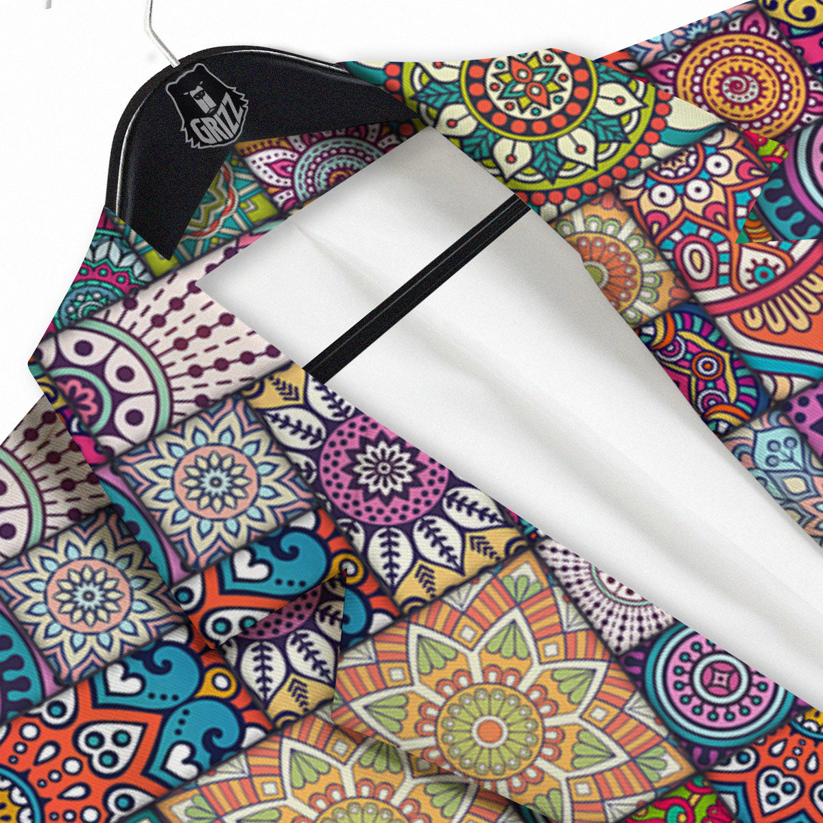 Bohemian Mandala Tile Print Pattern Men's Sport Coat-grizzshop