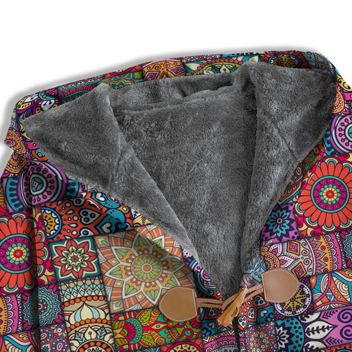 Bohemian Mandala Tile Print Pattern Men's Windbreaker Jacket-grizzshop