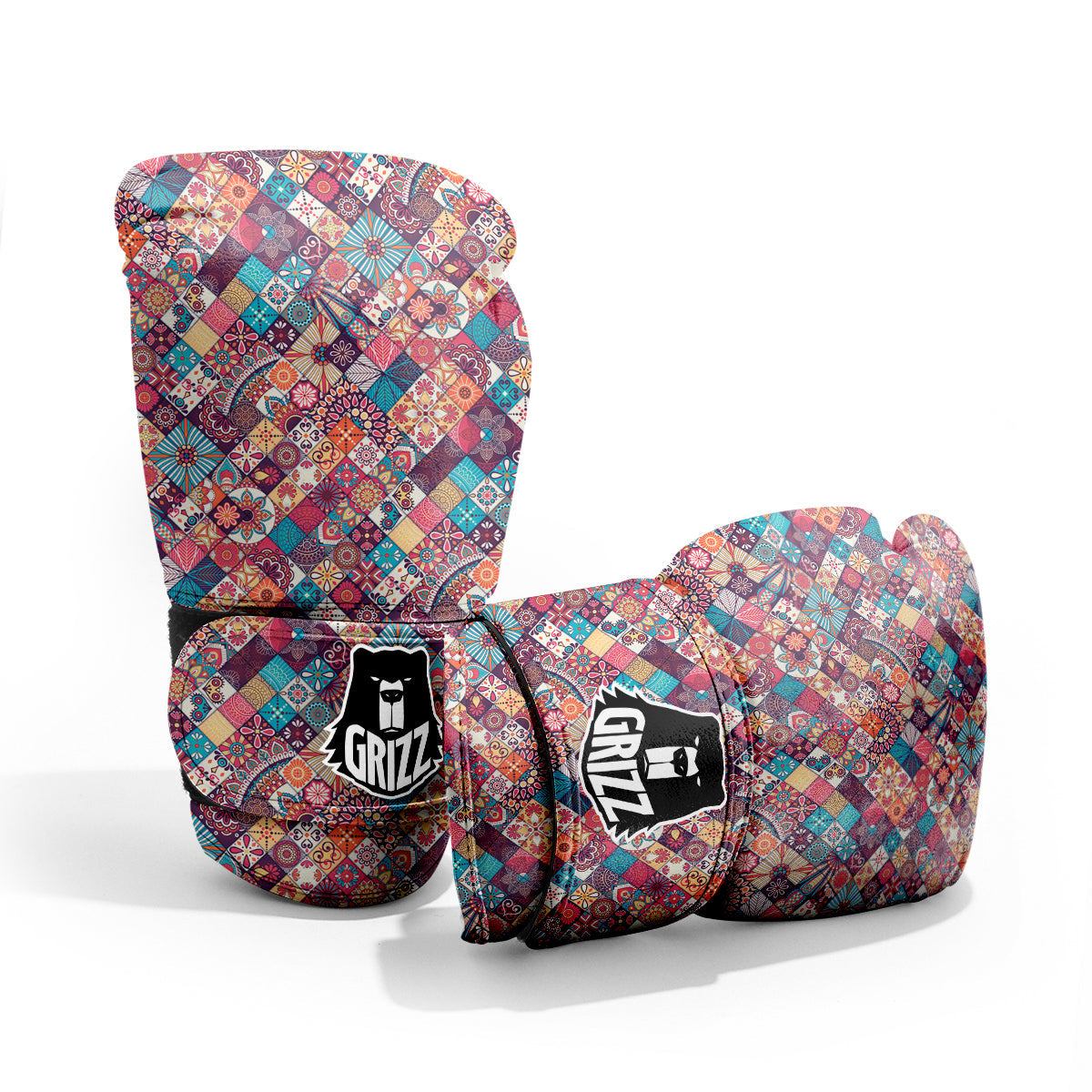 Bohemian Mandala Vintage Print Pattern Pro Boxing Glove