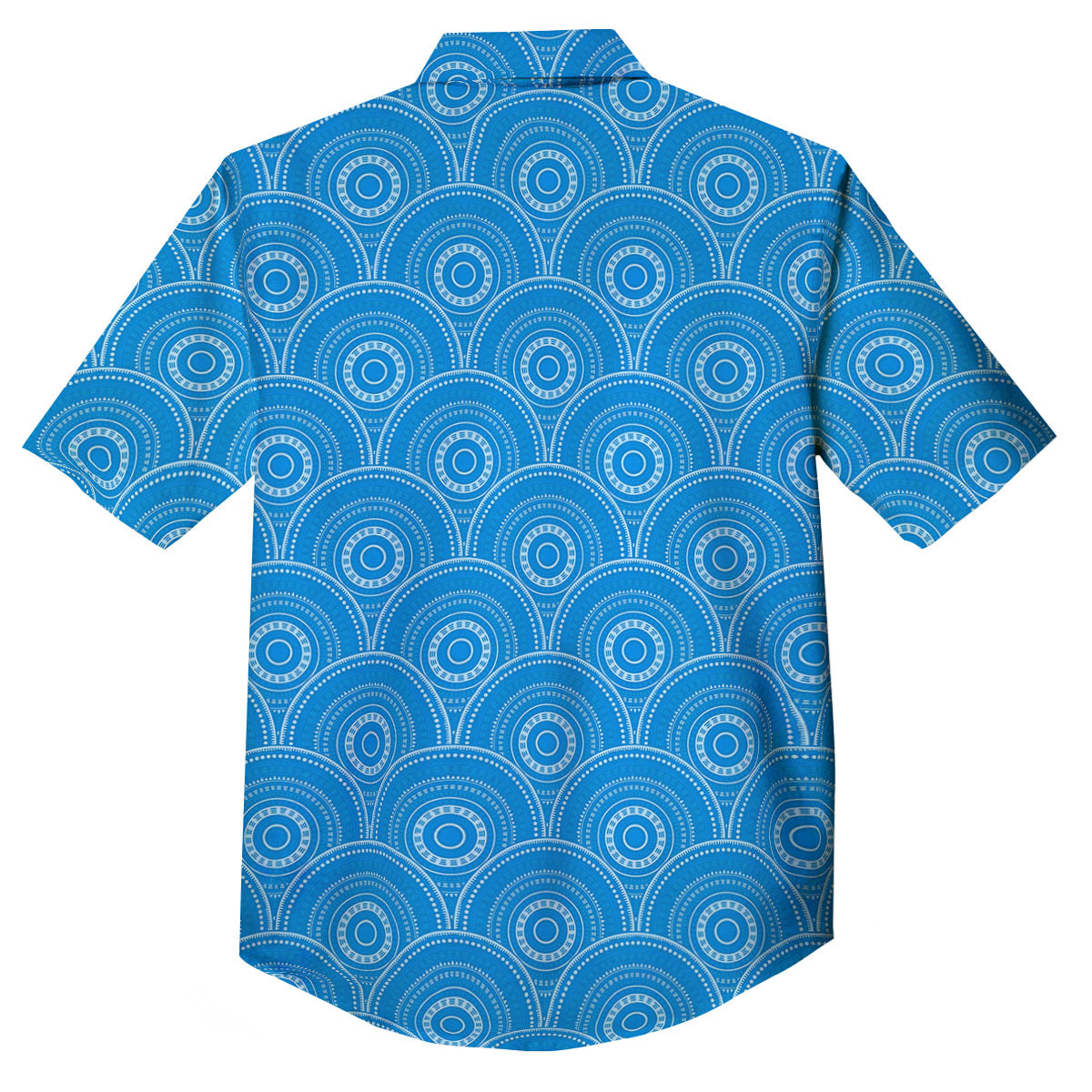 Bohemian Mandala Waves Print Pattern Button Up Shirt-grizzshop