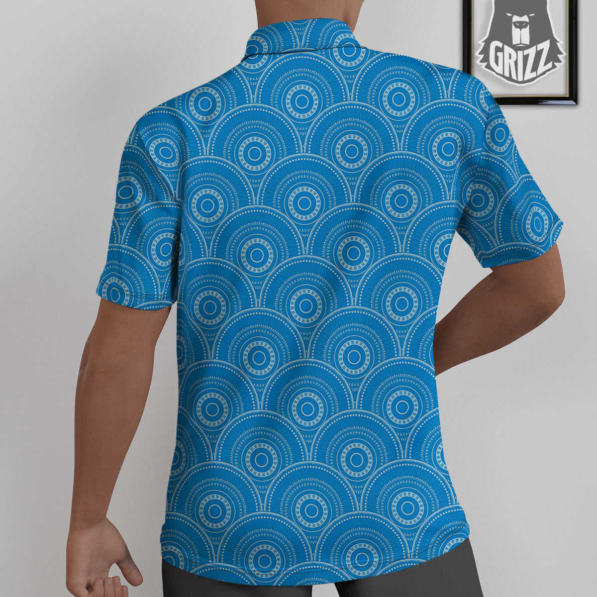 Bohemian Mandala Waves Print Pattern Untucked Shirts-grizzshop