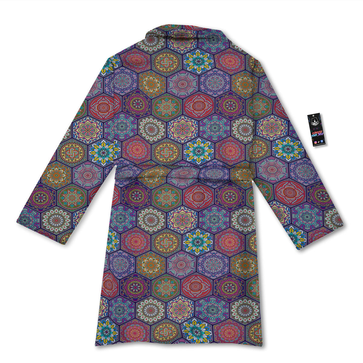 Bohemian Oriental Mandala Print Pattern Bathrobe-grizzshop