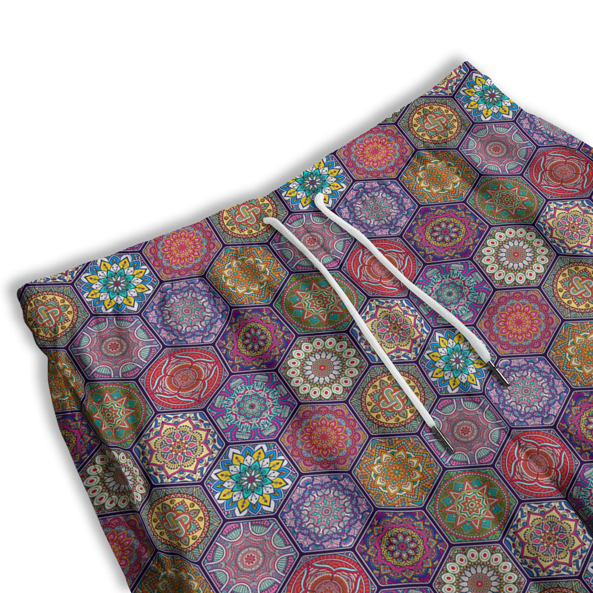 Bohemian Oriental Mandala Print Pattern Men's Athletic Shorts