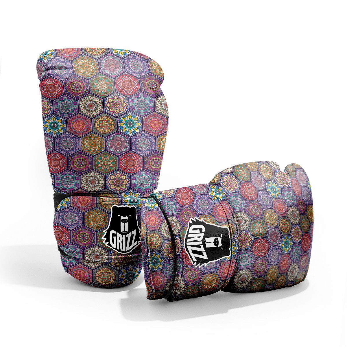 Bohemian Oriental Mandala Print Pattern Pro Boxing Glove