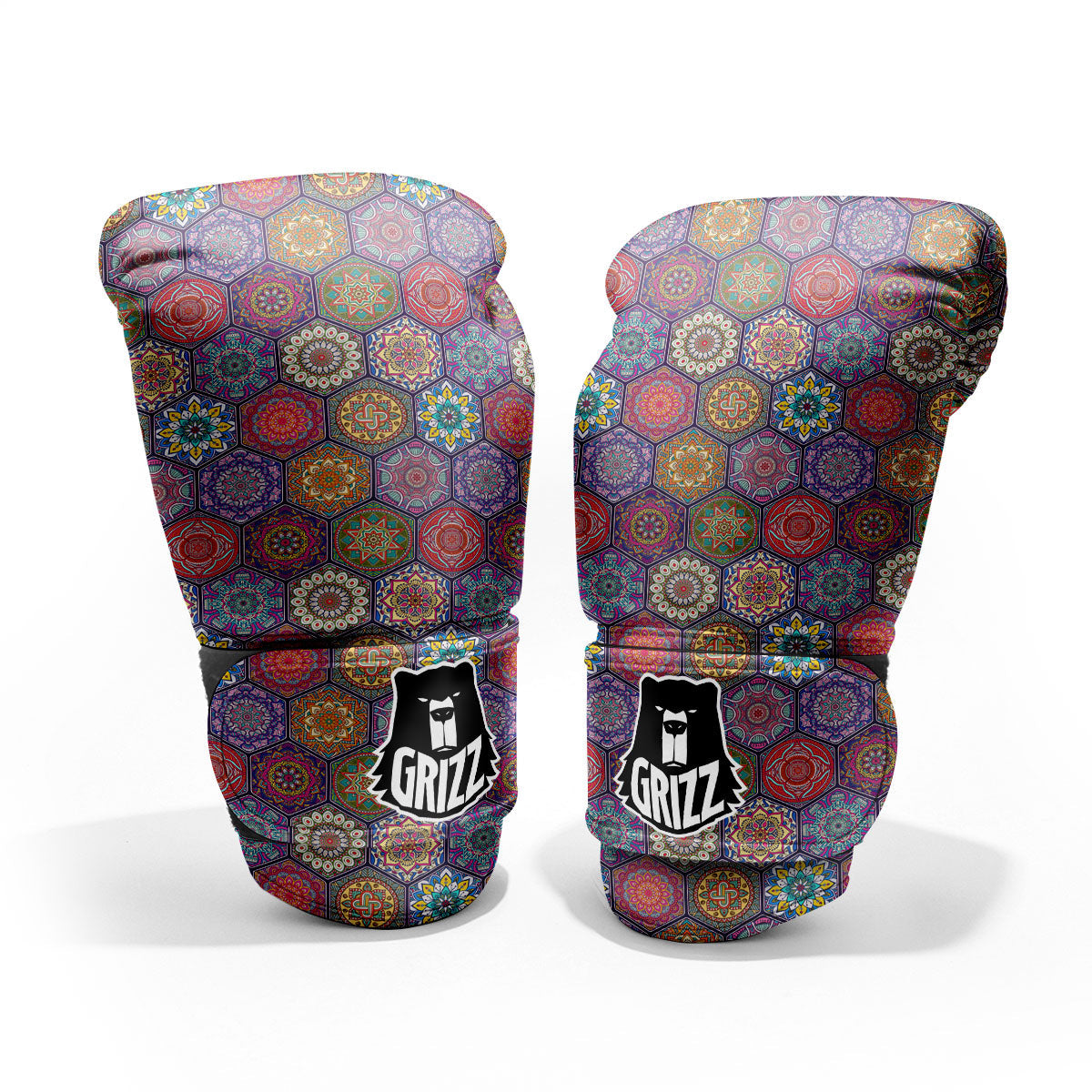 Bohemian Oriental Mandala Print Pattern Pro Boxing Glove