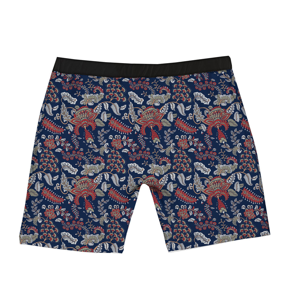 Bohemian Paisley Floral Print Pattern Boxer Briefs-grizzshop