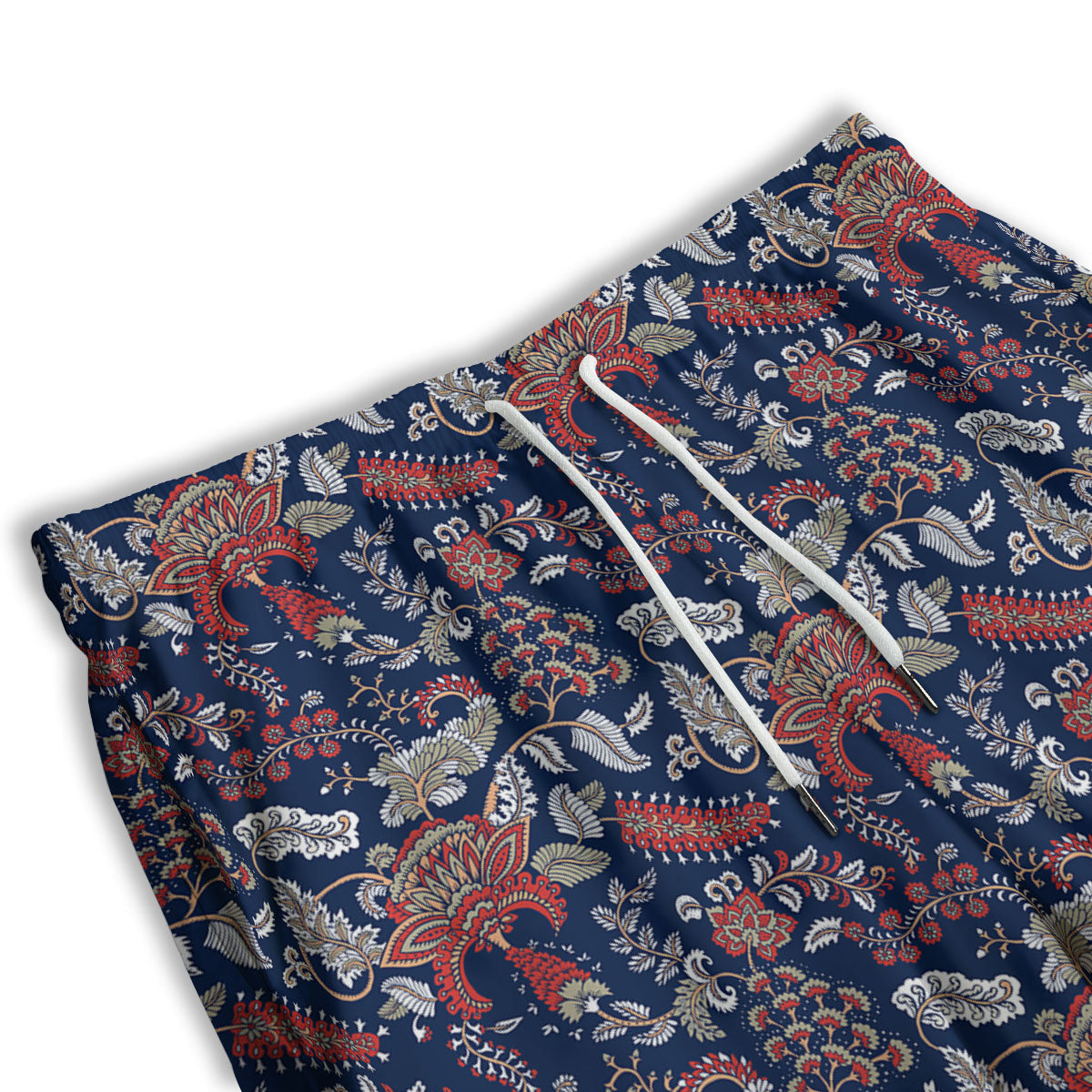 Bohemian Paisley Floral Print Pattern Men's Athletic Shorts