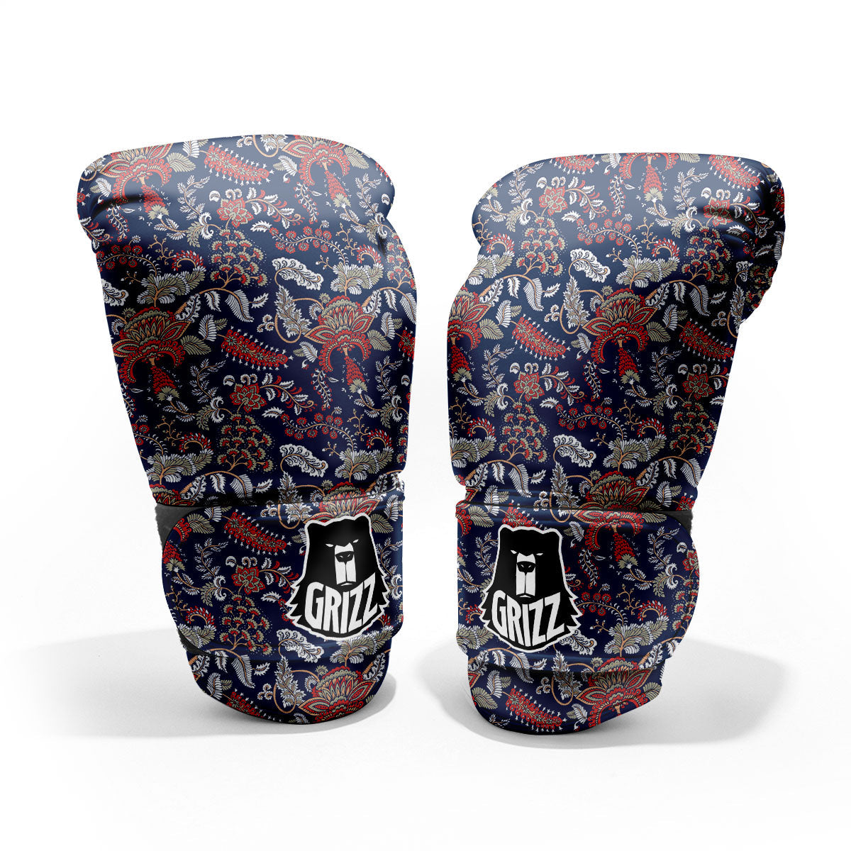 Bohemian Paisley Floral Print Pattern Pro Boxing Glove