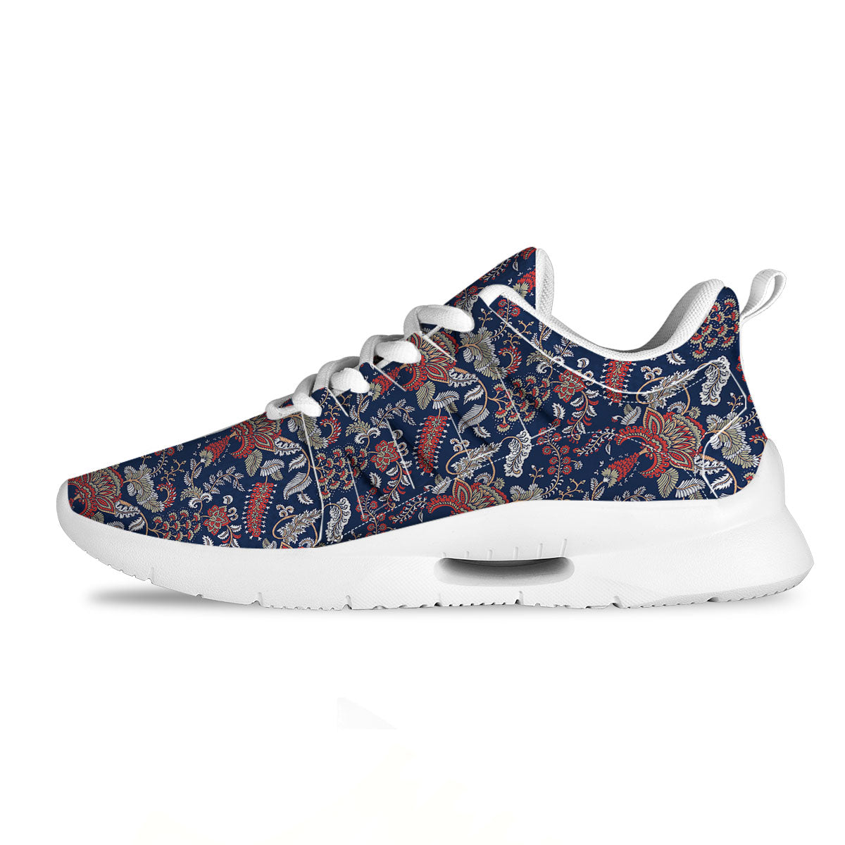 Bohemian Paisley Floral Print Pattern Tennis Shoes-grizzshop