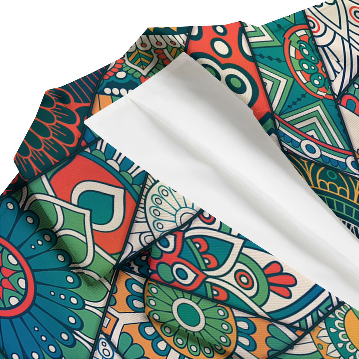 Bohemian Patchwork Mandala Print Pattern Men's Blazer-grizzshop