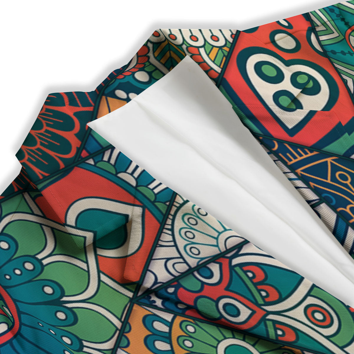 Bohemian Patchwork Mandala Print Pattern Women's Blazer-grizzshop