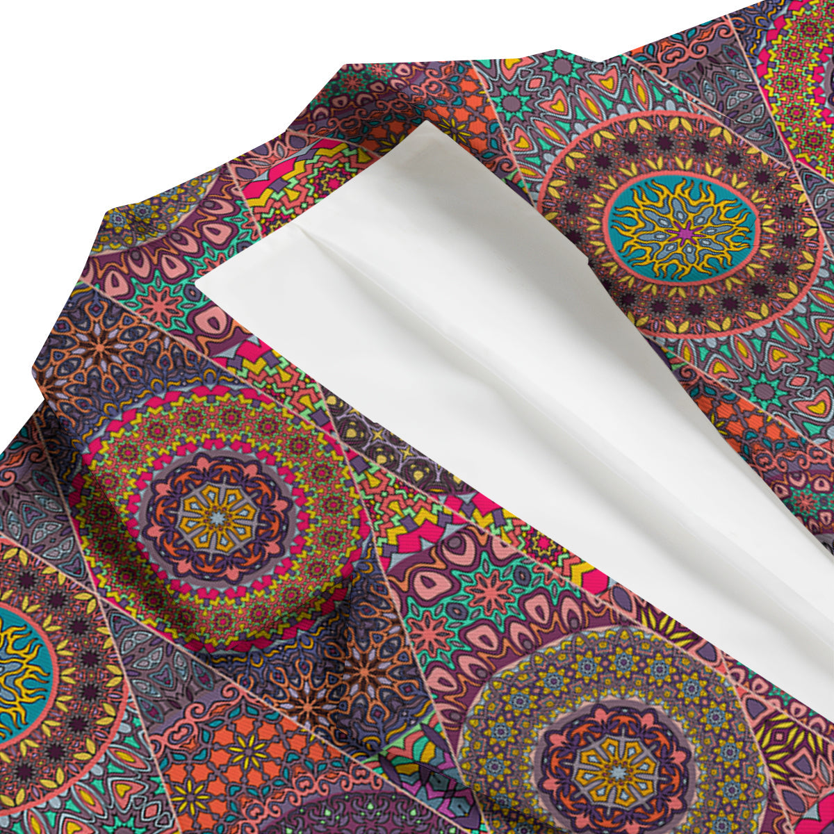 Bohemian Patchwork Pattern Print Men's Blazer-grizzshop