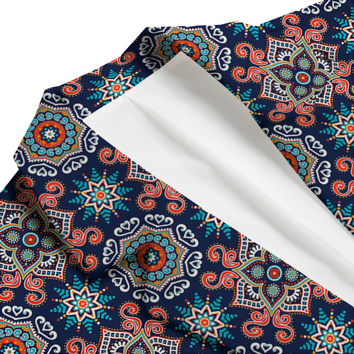Bohemian Pattern Print Men's Blazer-grizzshop