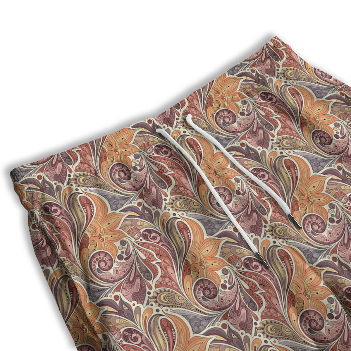 Bohemian Pigeon Floral Print Pattern Men's Athletic Shorts