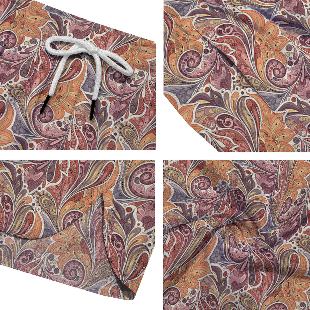 Bohemian Pigeon Floral Print Pattern Men's Running Shorts-grizzshop