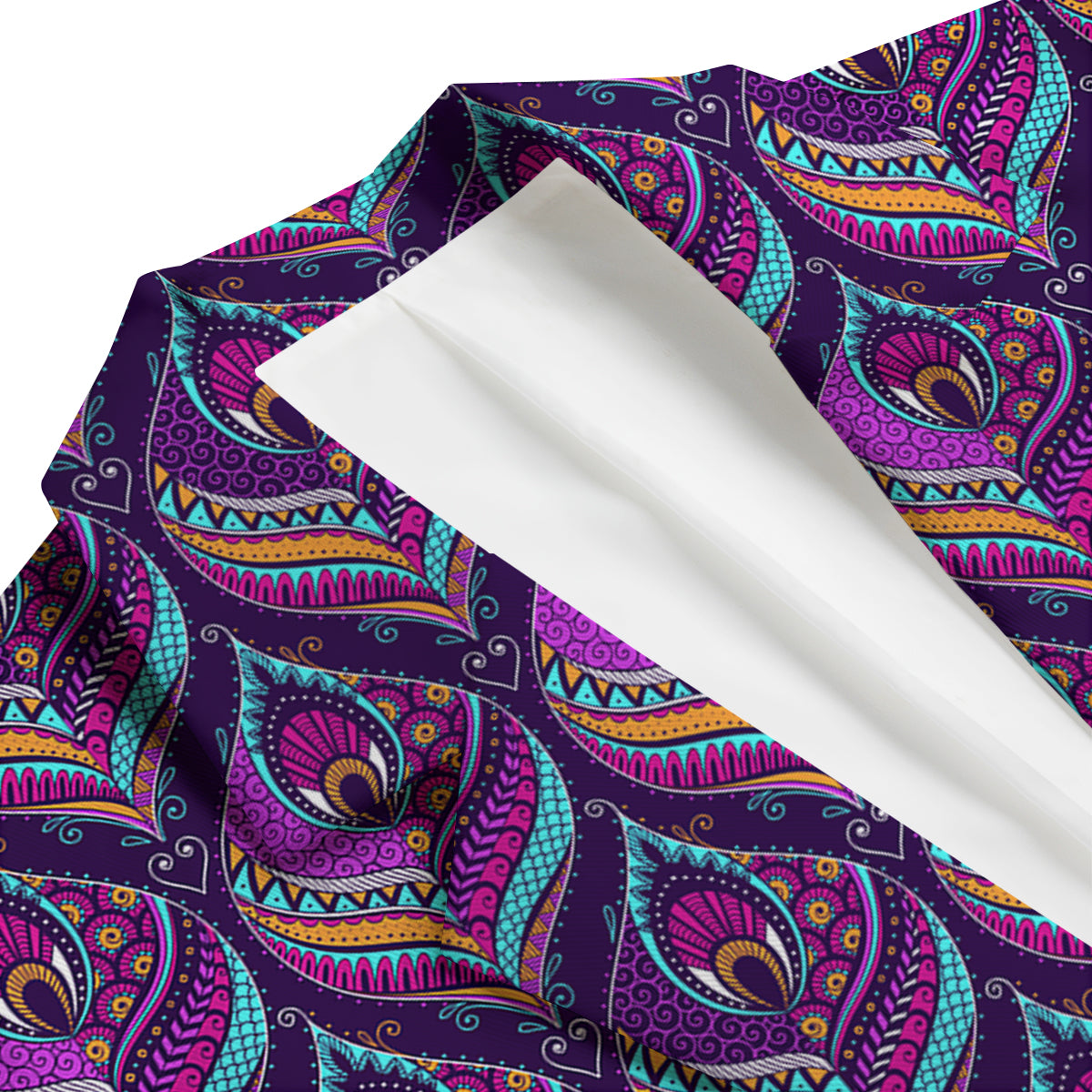 Bohemian Purple Pattern Print Men's Blazer-grizzshop