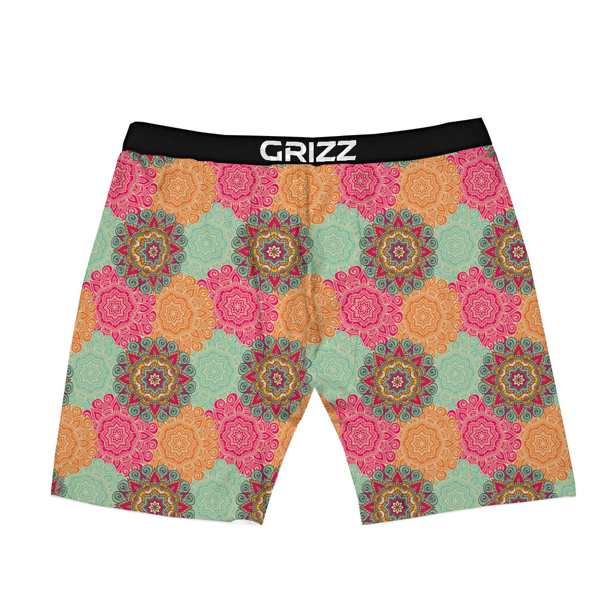 Bohemian Sangria Mandala Print Pattern Boxer Briefs-grizzshop
