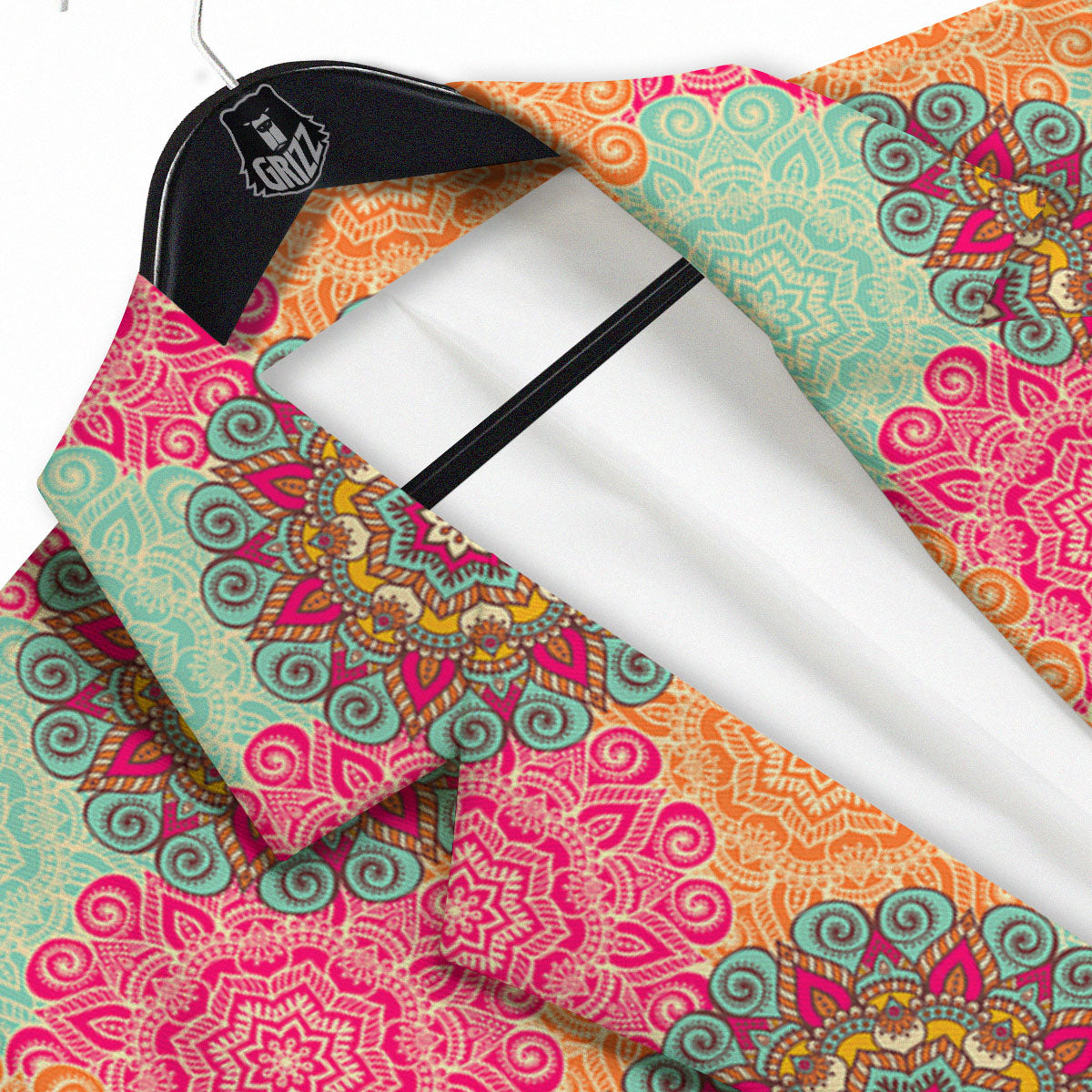 Bohemian Sangria Mandala Print Pattern Men's Sport Coat-grizzshop