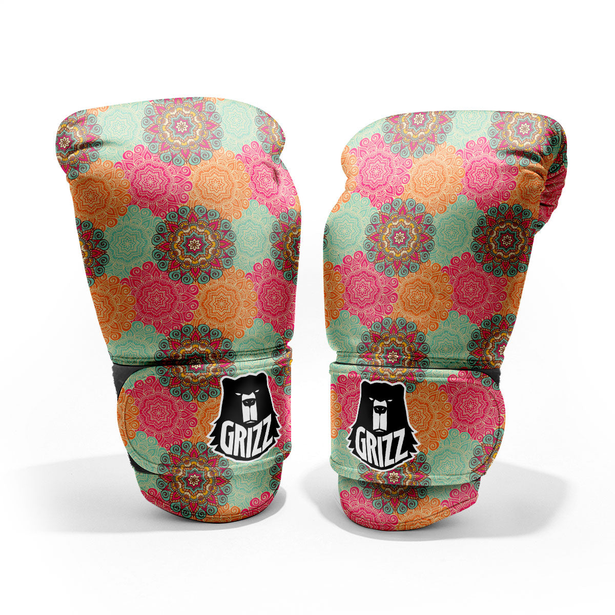 Bohemian Sangria Mandala Print Pattern Pro Boxing Glove