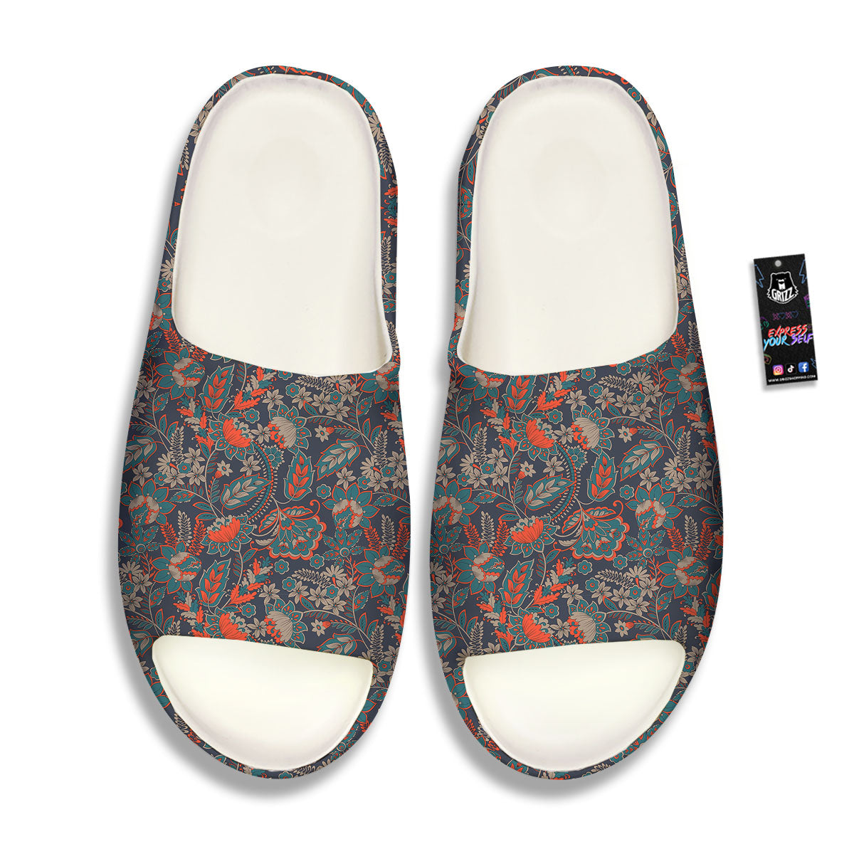 Bohemian Floral Retro Vintage Print Pattern Sandals-grizzshop