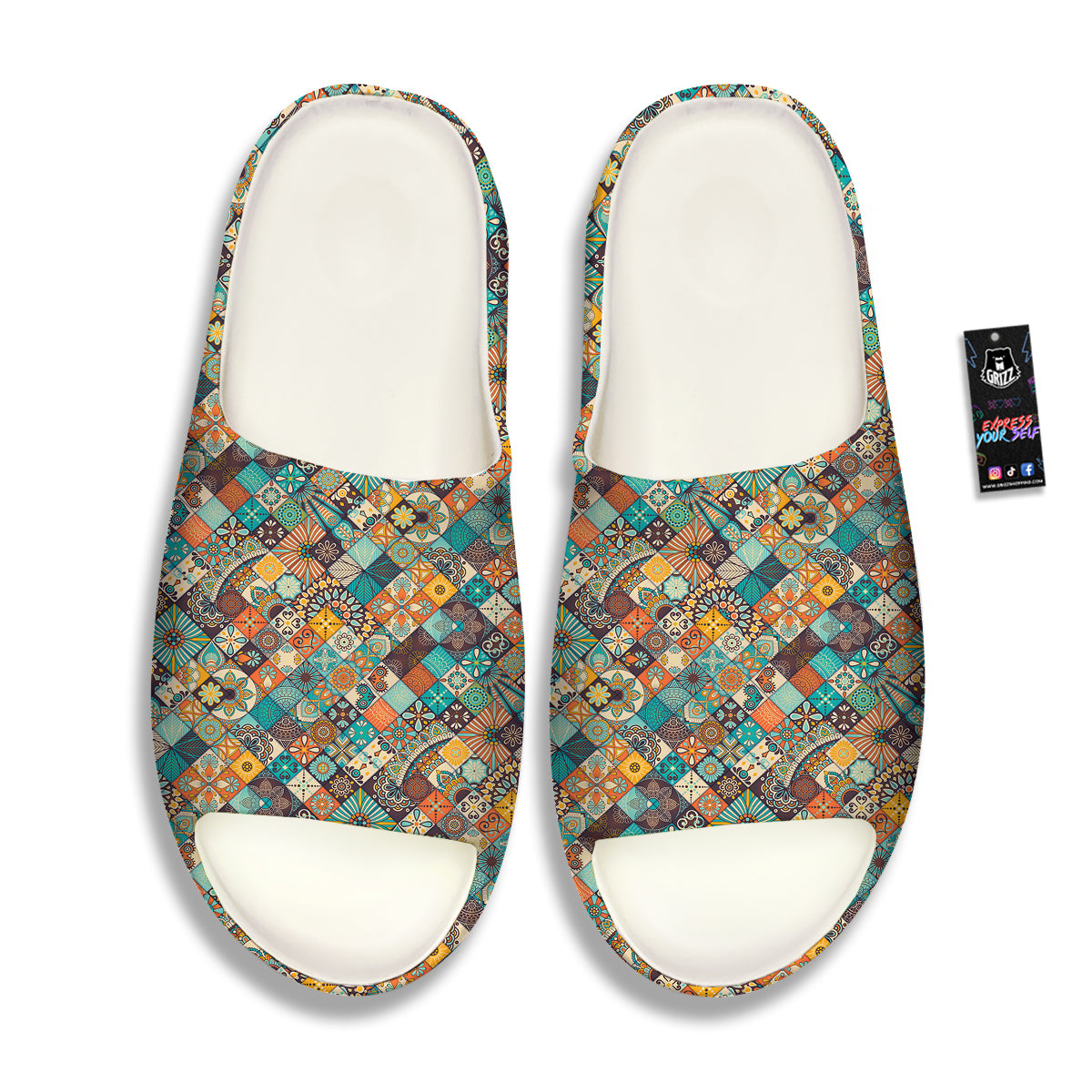 Bohemian Mandala Floral Vintage Print Pattern Sandals-grizzshop