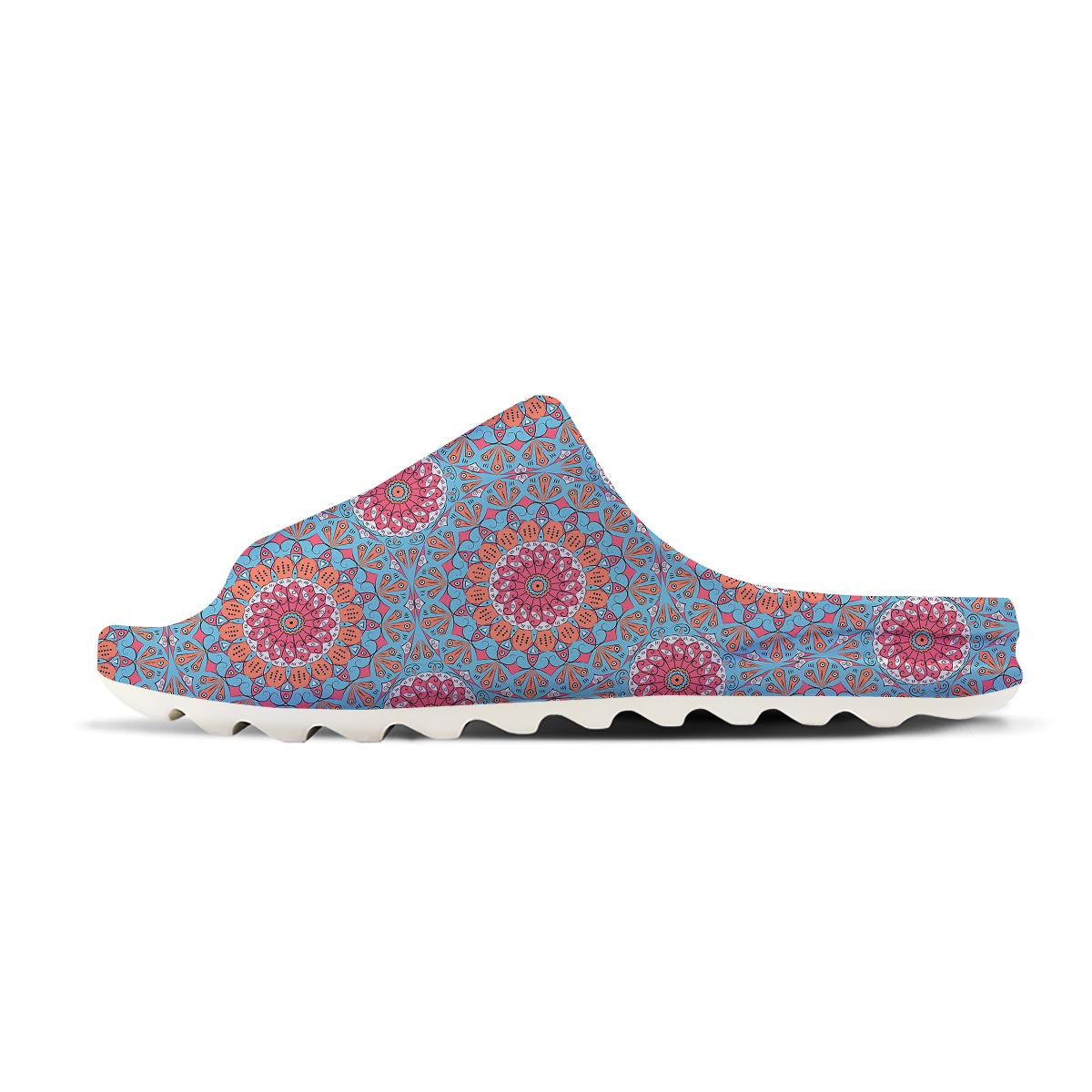 Bohemian Mandala Pink And Teal Print Pattern Sandals-grizzshop