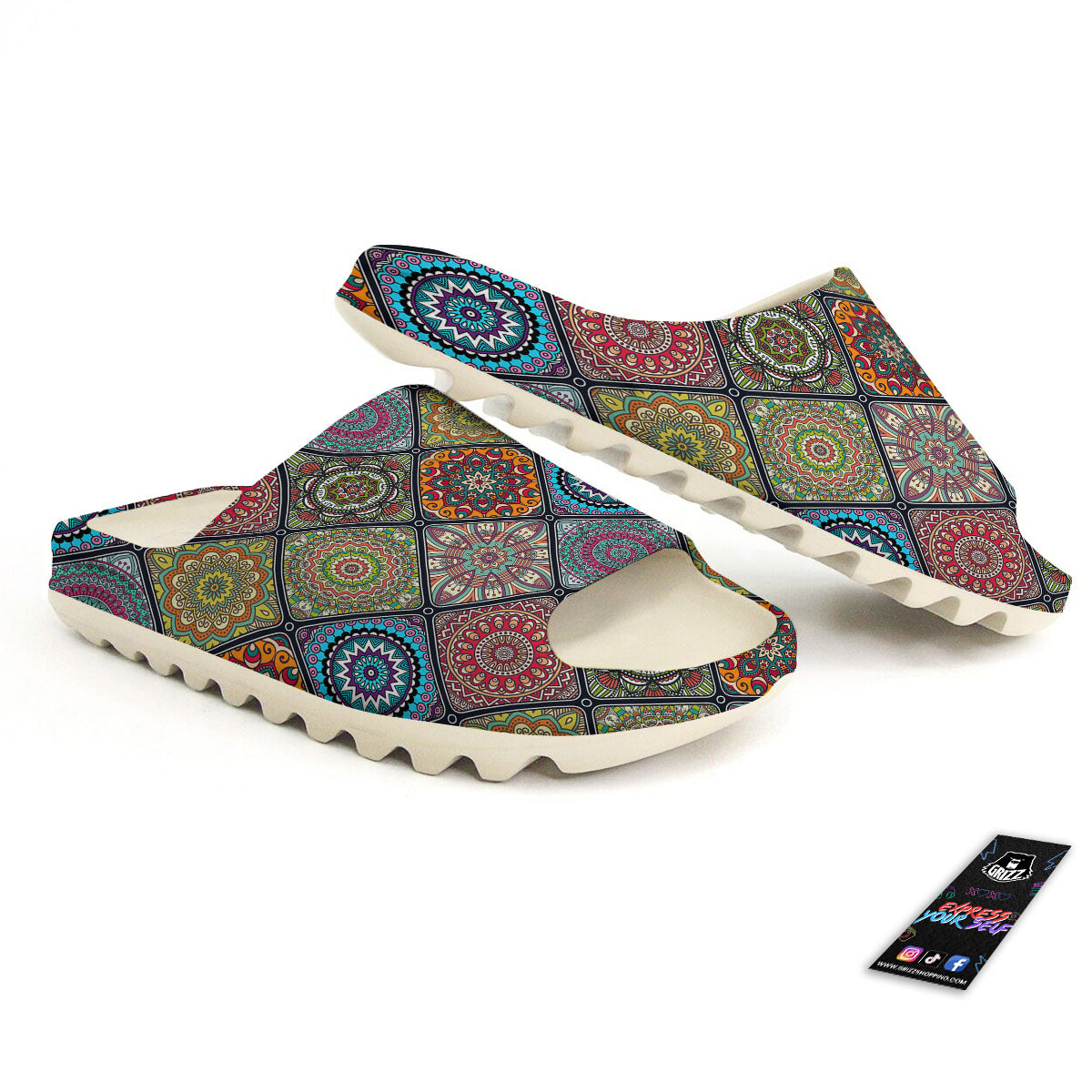 Bohemian Mandala Retro Print Pattern Sandals-grizzshop