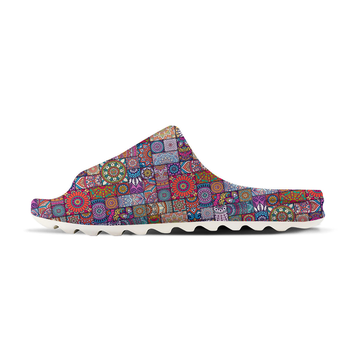 Bohemian Mandala Tile Print Pattern Sandals-grizzshop