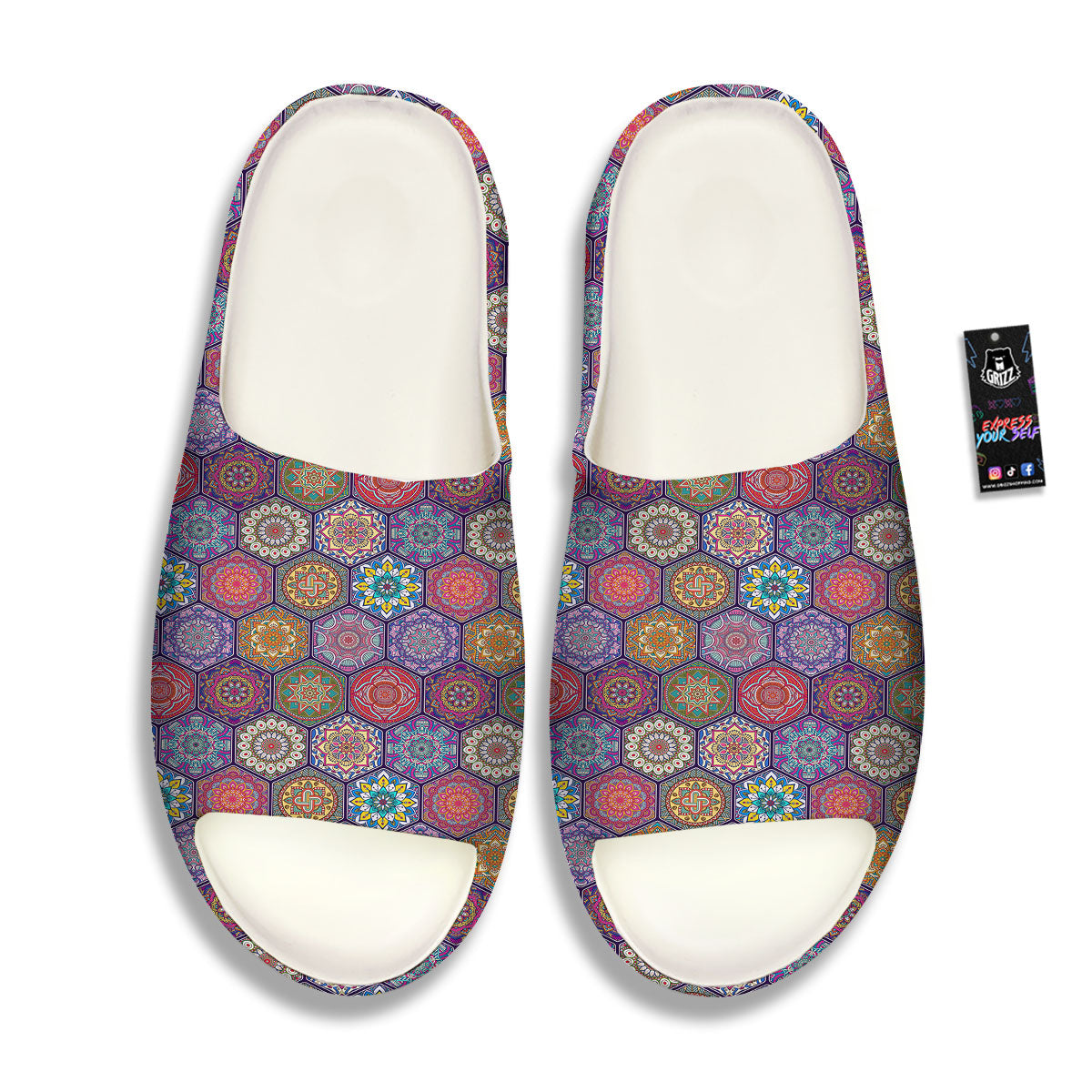 Bohemian Oriental Mandala Print Pattern Sandals-grizzshop